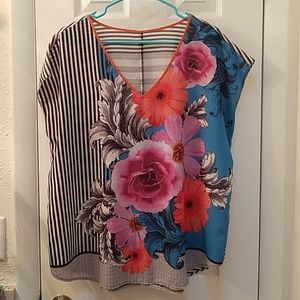 Stripe and floral top